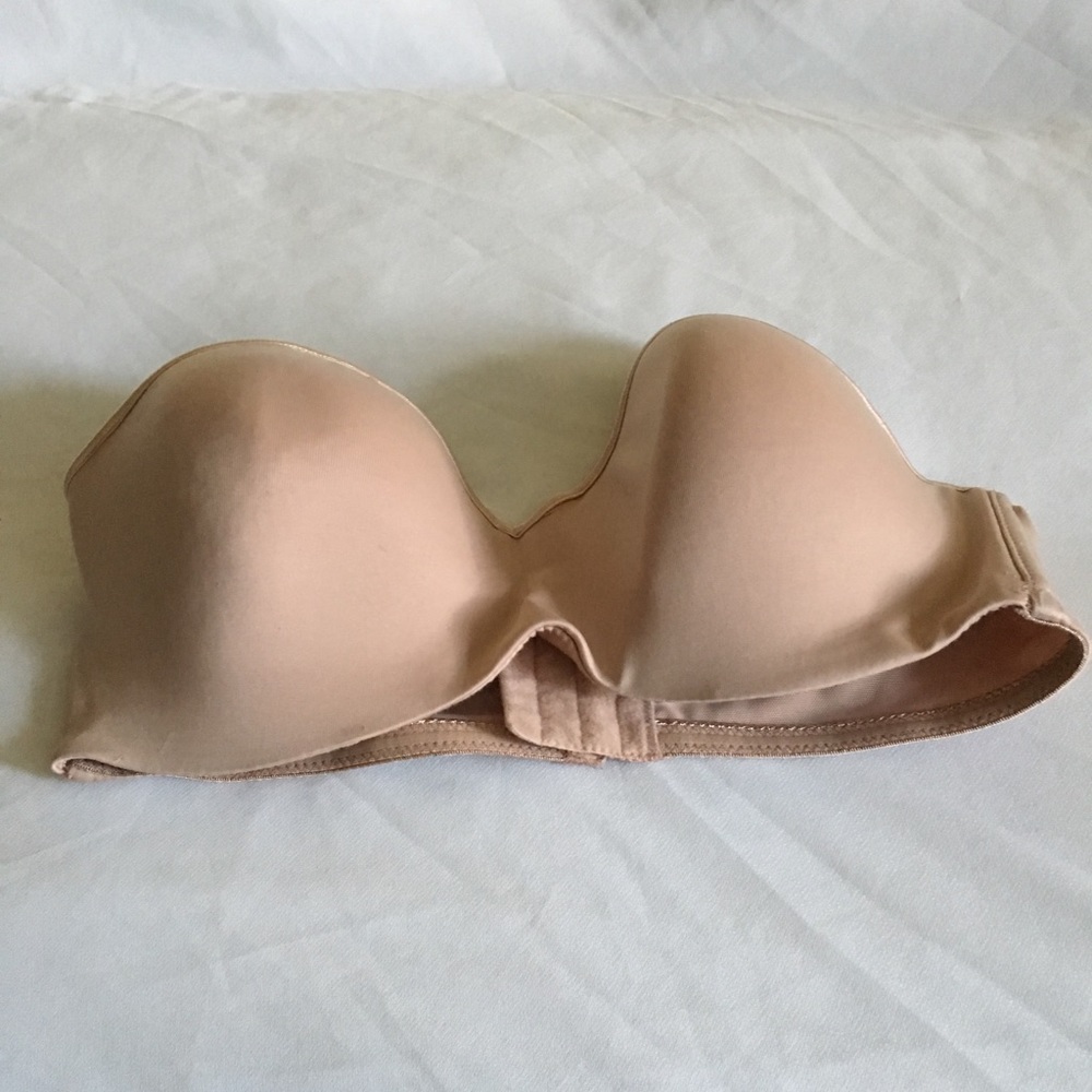 Beige Strapless Bra
